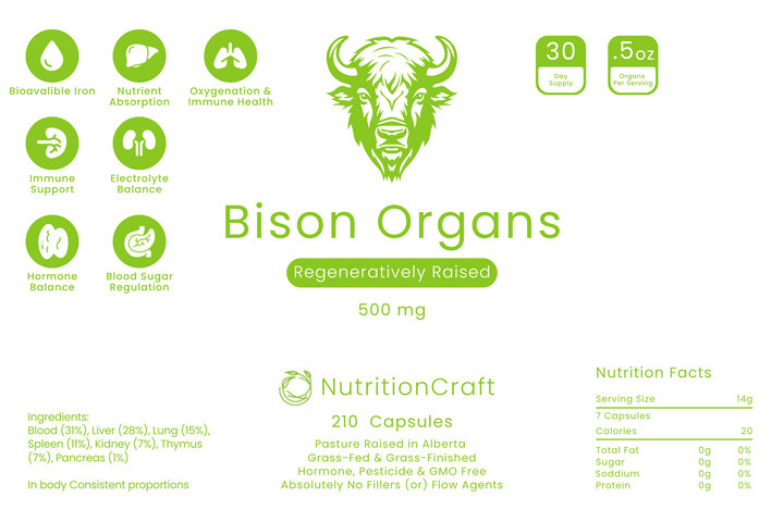 Grass-Finished Bison Organ Multivitamin